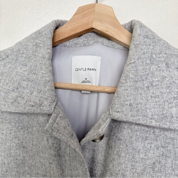 Gentle Fawn Womens Medium Kyleen Shacket Heather Grey - Picture 8 of 12